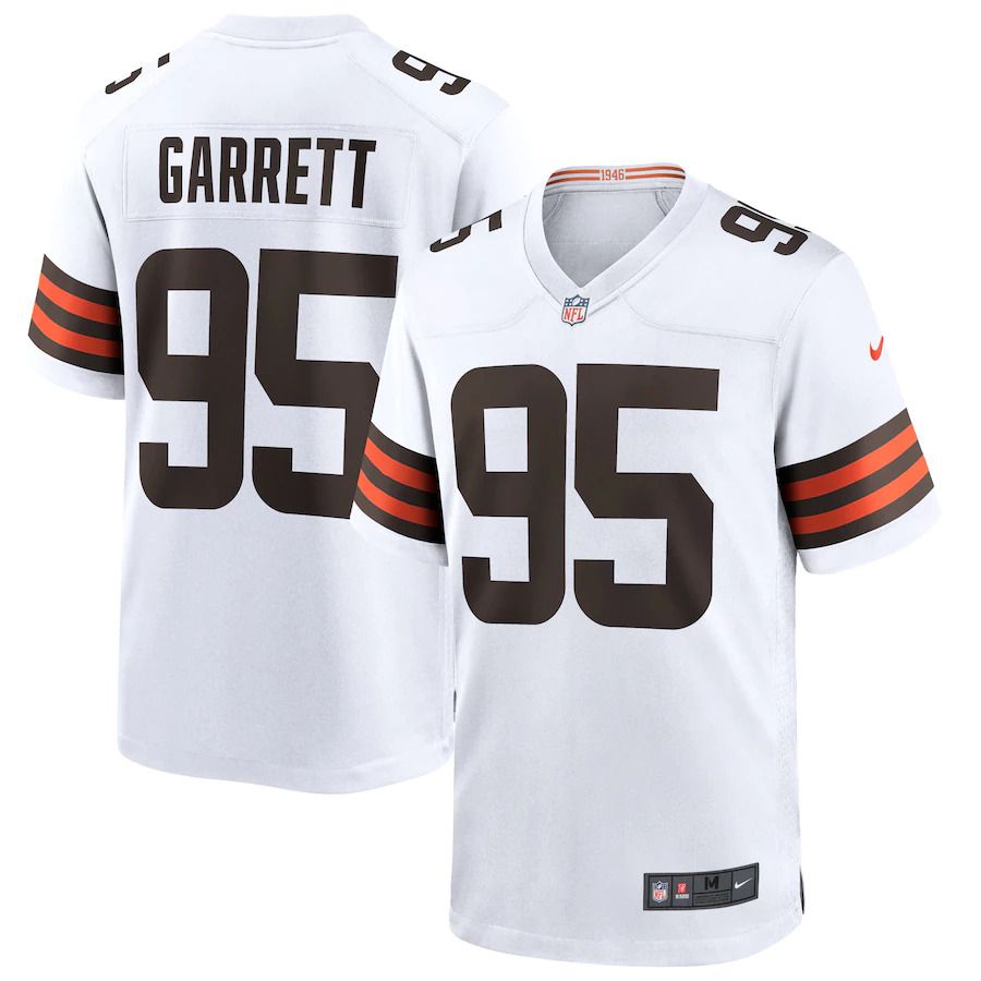 Men Cleveland Browns #95 Myles Garrett Nike White Player Game NFL Jersey